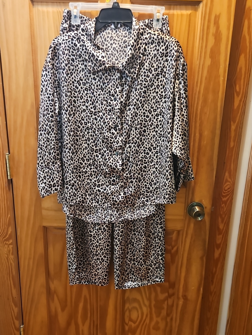 Leopard Print Pajama Set -